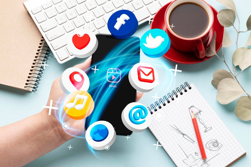 IQTechway team collaborating on social media strategy